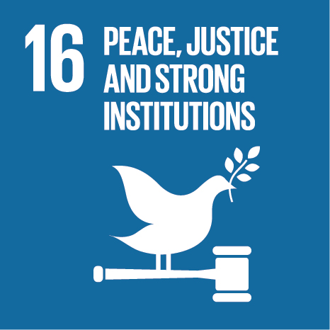 SDG Goal 16: Peace, Justice, and Strong Institutions Icon