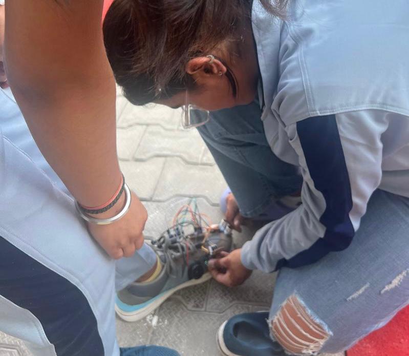 Akshara Yadav Testing Robotics Circuitry